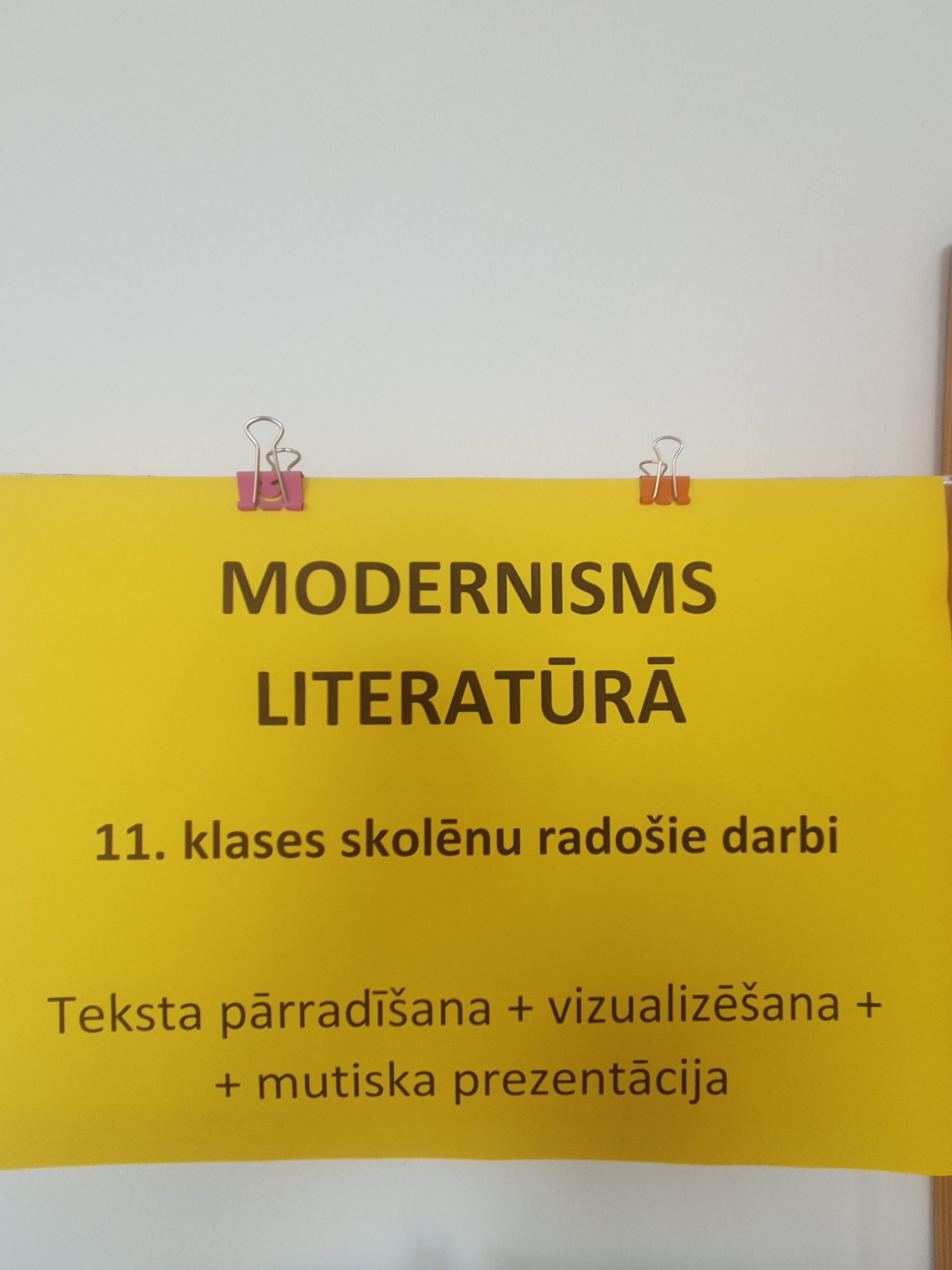 11.klases radošie darbi tēma “Modernisms literatūrā”
