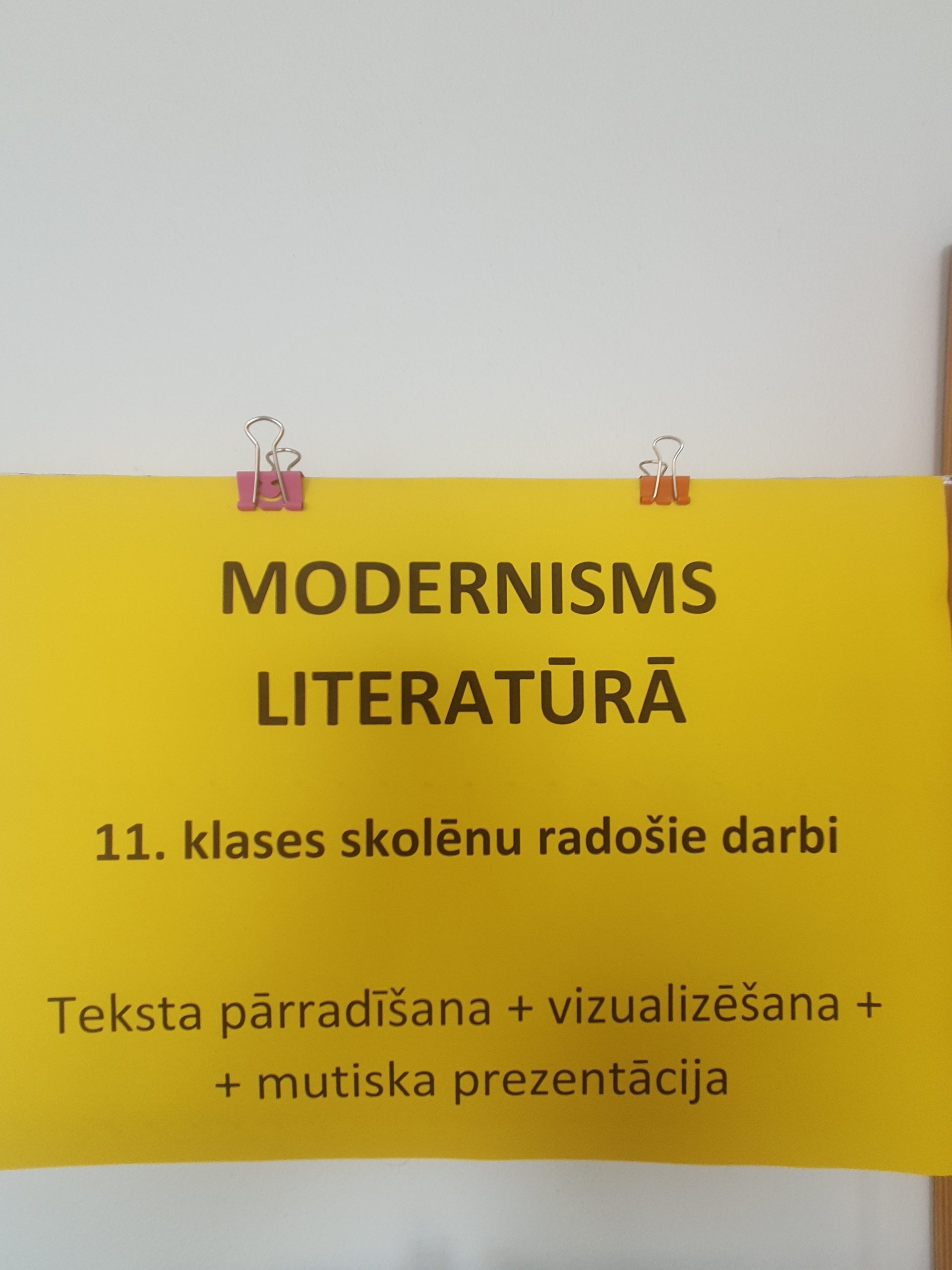 11.klases radošie darbi tēma “Modernisms literatūrā”